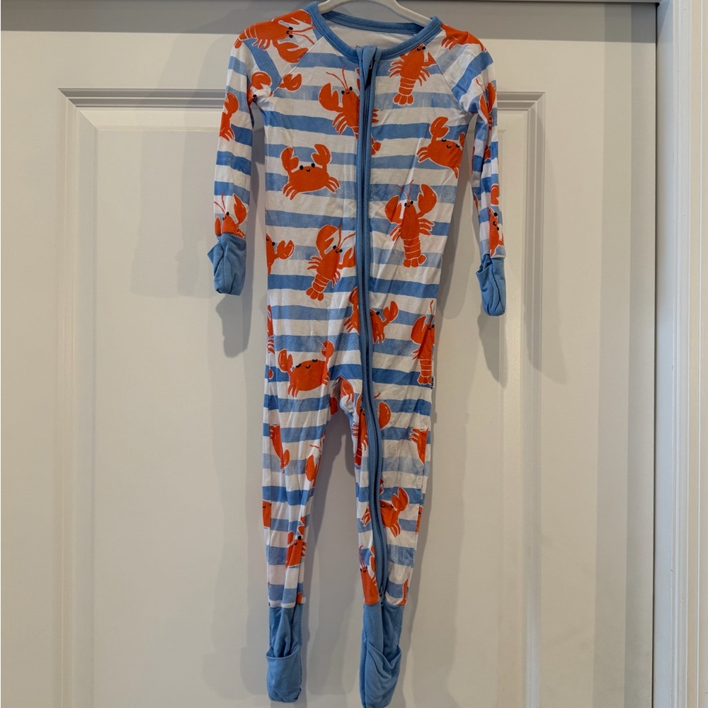 Little Sleepies Zippy in Crustacean Crew Print